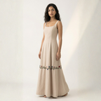 Ivory Ember Embroidered Kali Dress