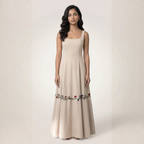 Ivory Ember Embroidered Kali Dress
