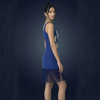 The Royal Bloom Embroidered Fringe Dress