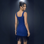 The Royal Bloom Embroidered Fringe Dress