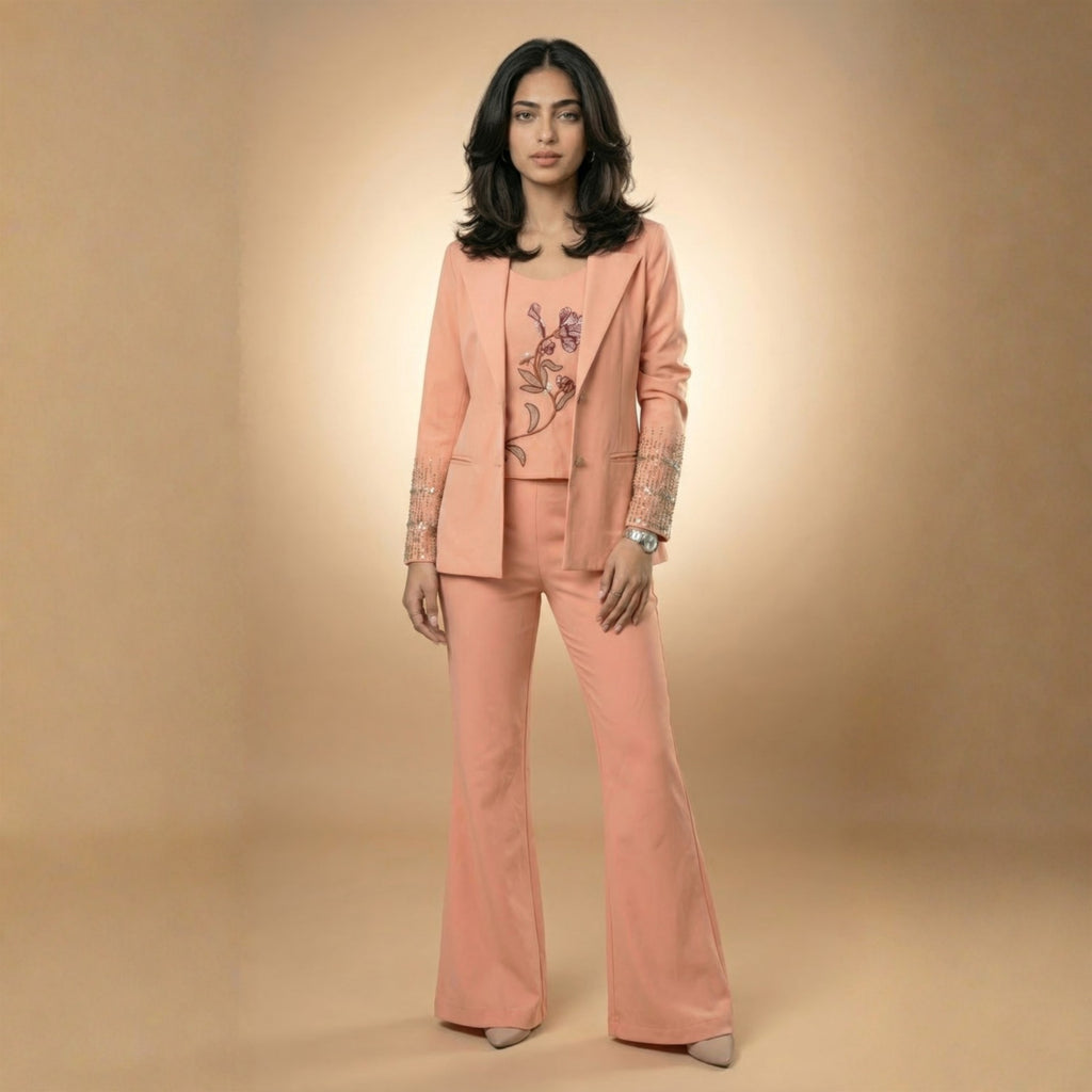 Peach petal Three Piece Set
