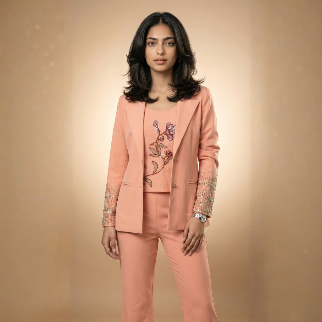 Peach petal Three Piece Set