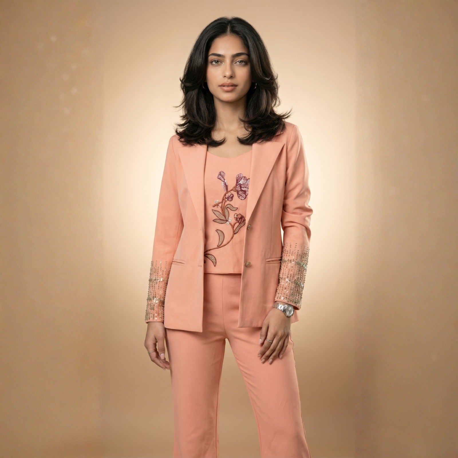 Peach petal Three Piece Set